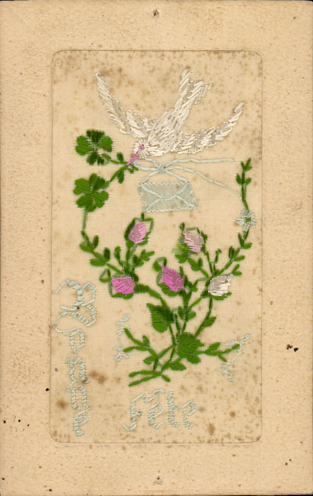 CPA Fantaisie Toilee Fleurs 