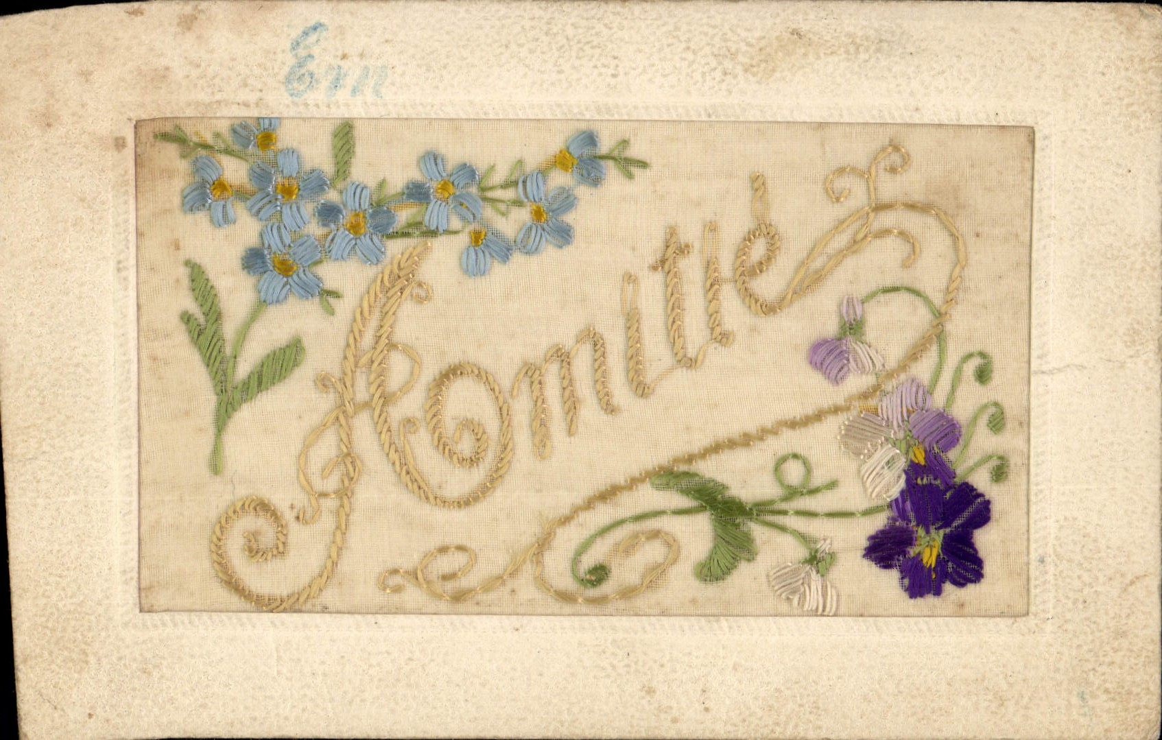 CPA Fantaisie Toilee Fleurs 