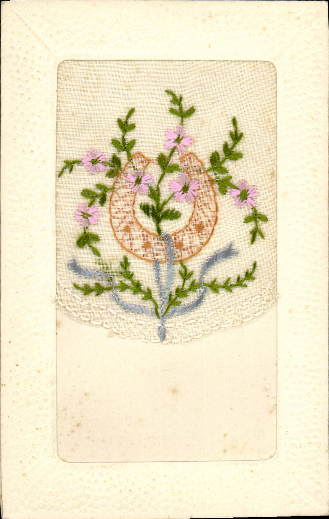 CPA Fantaisie Toilee Fleurs 