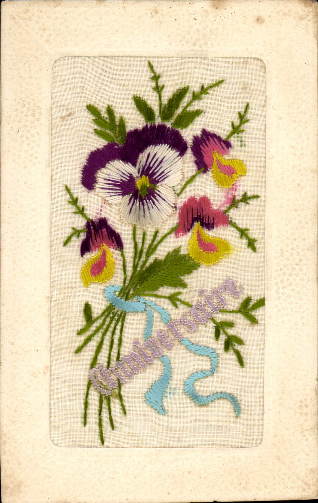 CPA Fantaisie Toilee Fleurs 