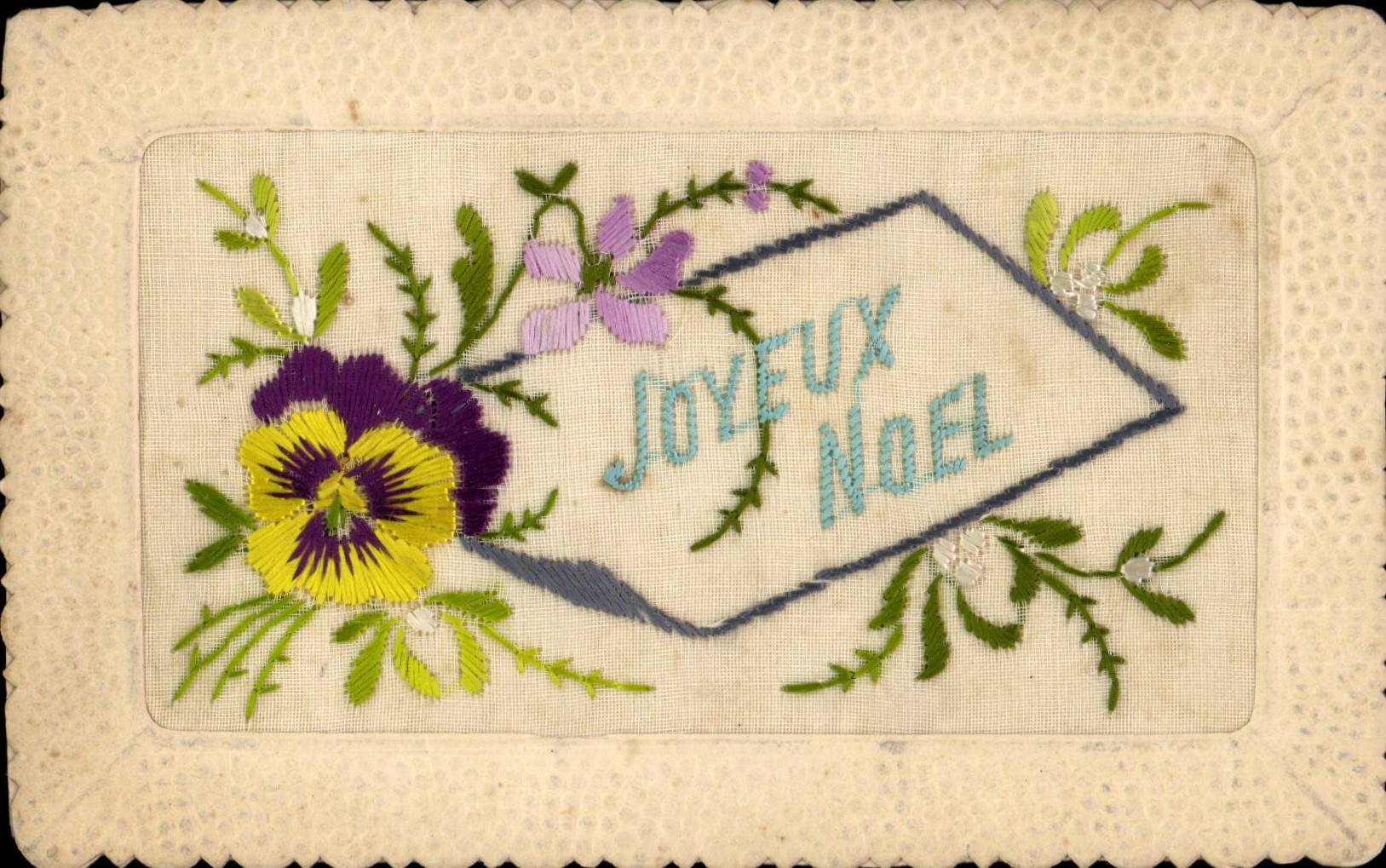 Vintage Postcard Fantasy Toilee Flowers Christmas