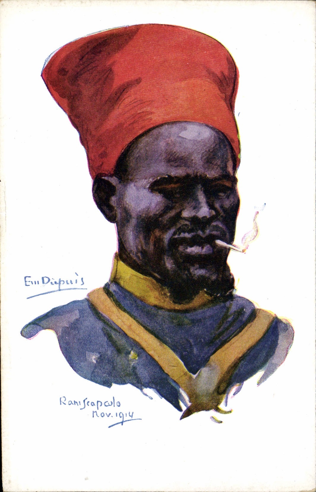 CPA Fantaisie Illustrateur Dupuis Militaria Tirailleur Senegalais Senegal