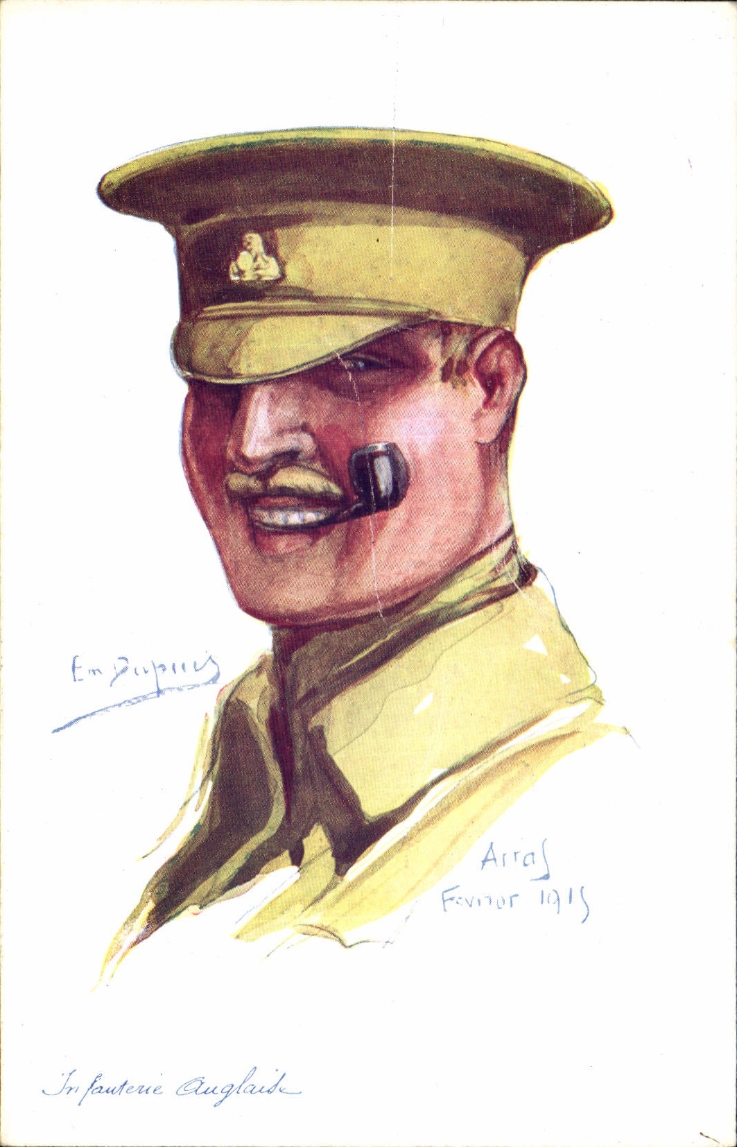 CPA Fantaisie Illustrateur Dupuis Militaria Infanterie anglaise Arras