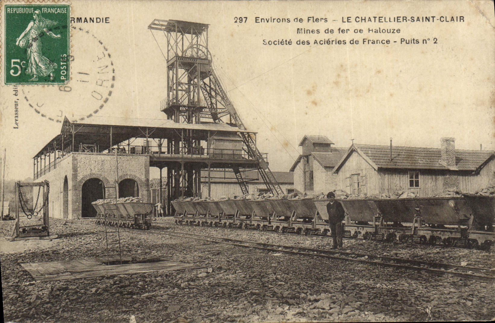 CPA Mine Mines Environs de Flers Le Chatelier Saint Clair Mines de fer de Halouze