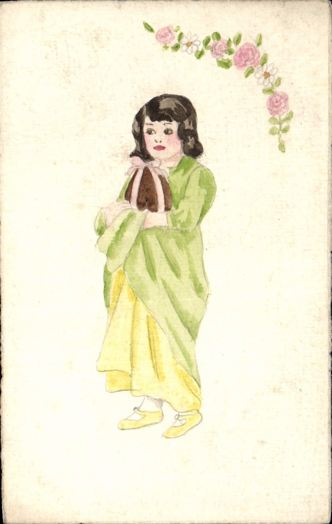 CPA Fantaisie (dessin a la main) Enfant 