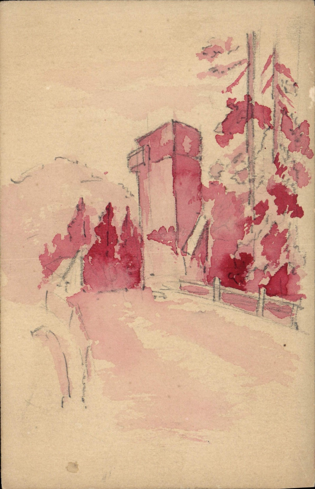 CPA Fantaisie (dessin a la main) Tour 