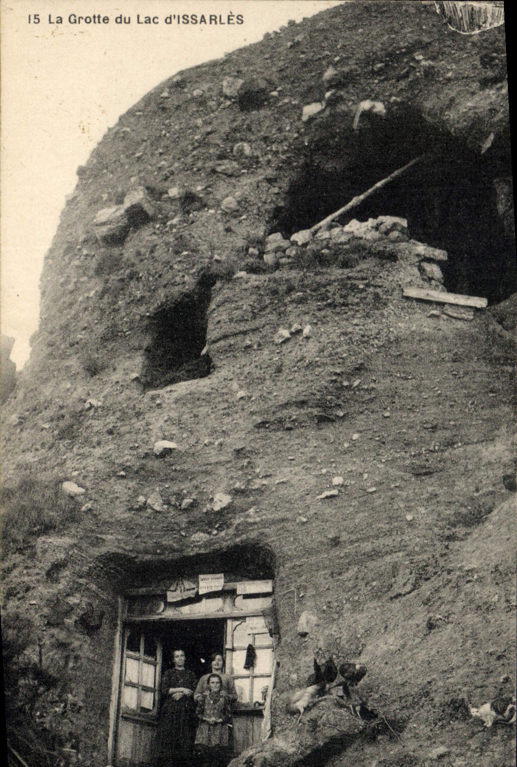 Vintage Postcard Cave Caves the cave of the Lake Issarles