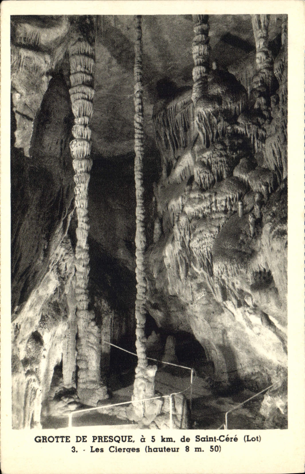 Vintage Postcard Cave Caves Cave of Almost Holy Cere candles