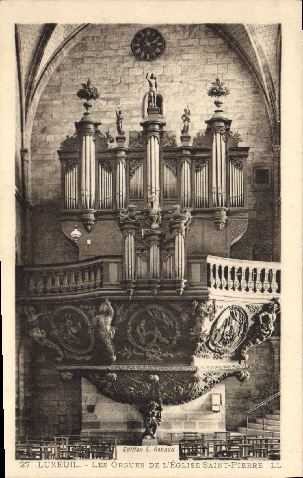 CPA Orgue Luxeuil Les orgues de l'eglise Saint Pierre
