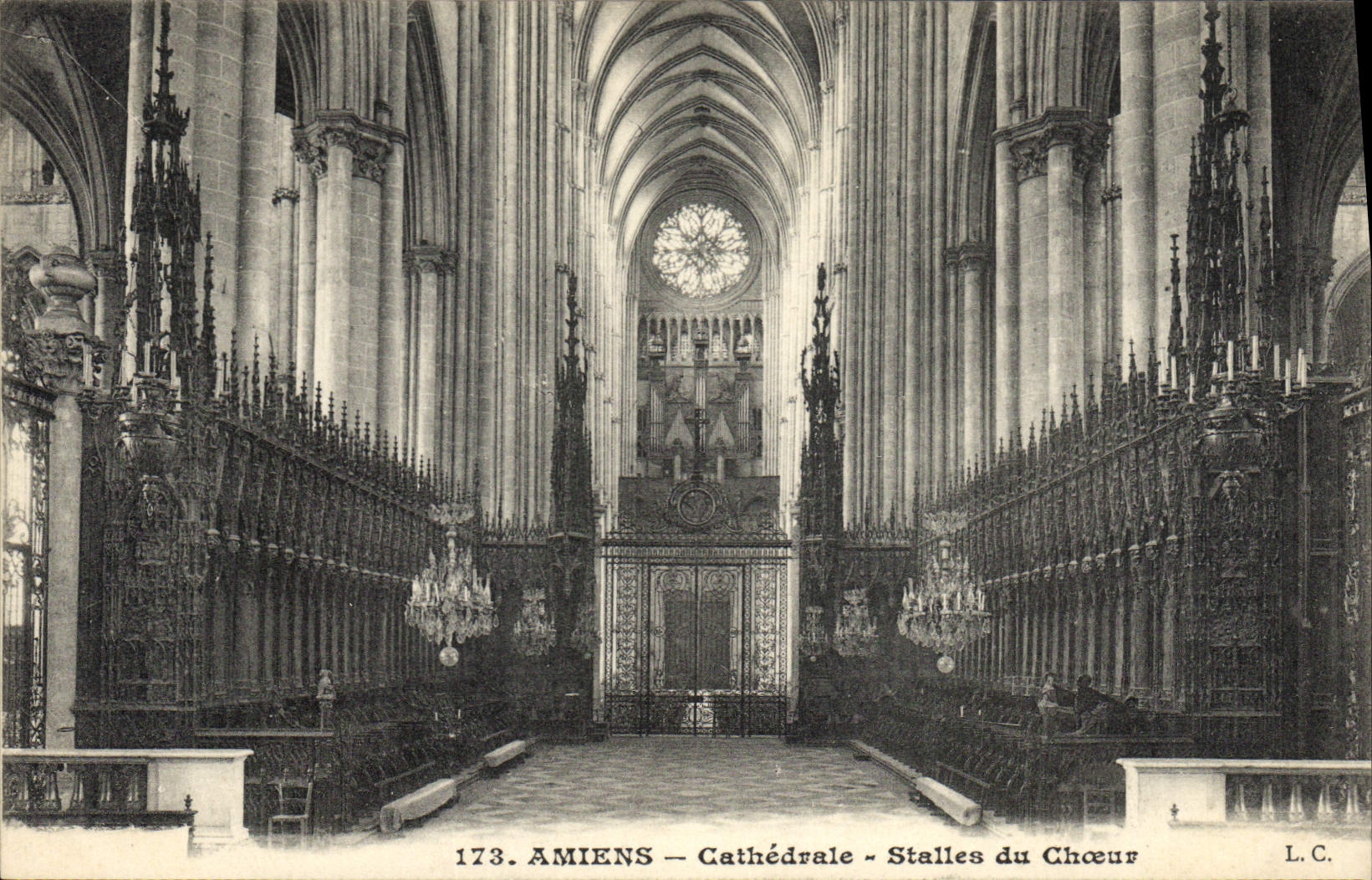 Postal Órgano Amiens Catedral Paradas krj'sjmoy del coro