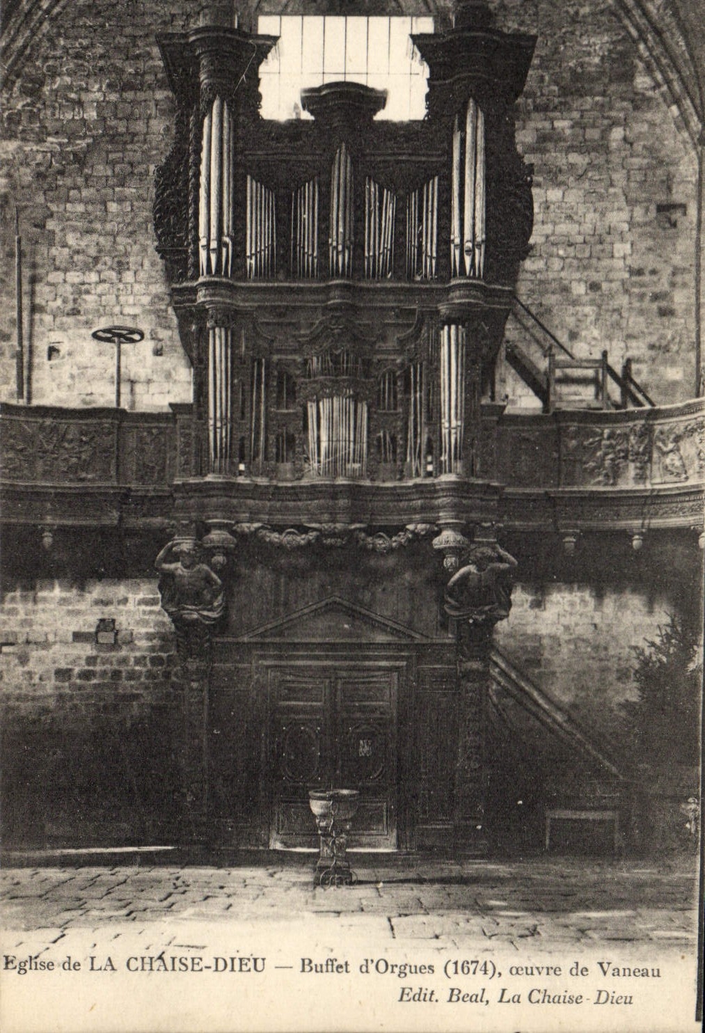 CPA Orgue Eglise de la Chaise Dieu Buffet d'orgues Oeuvre de Vanneau