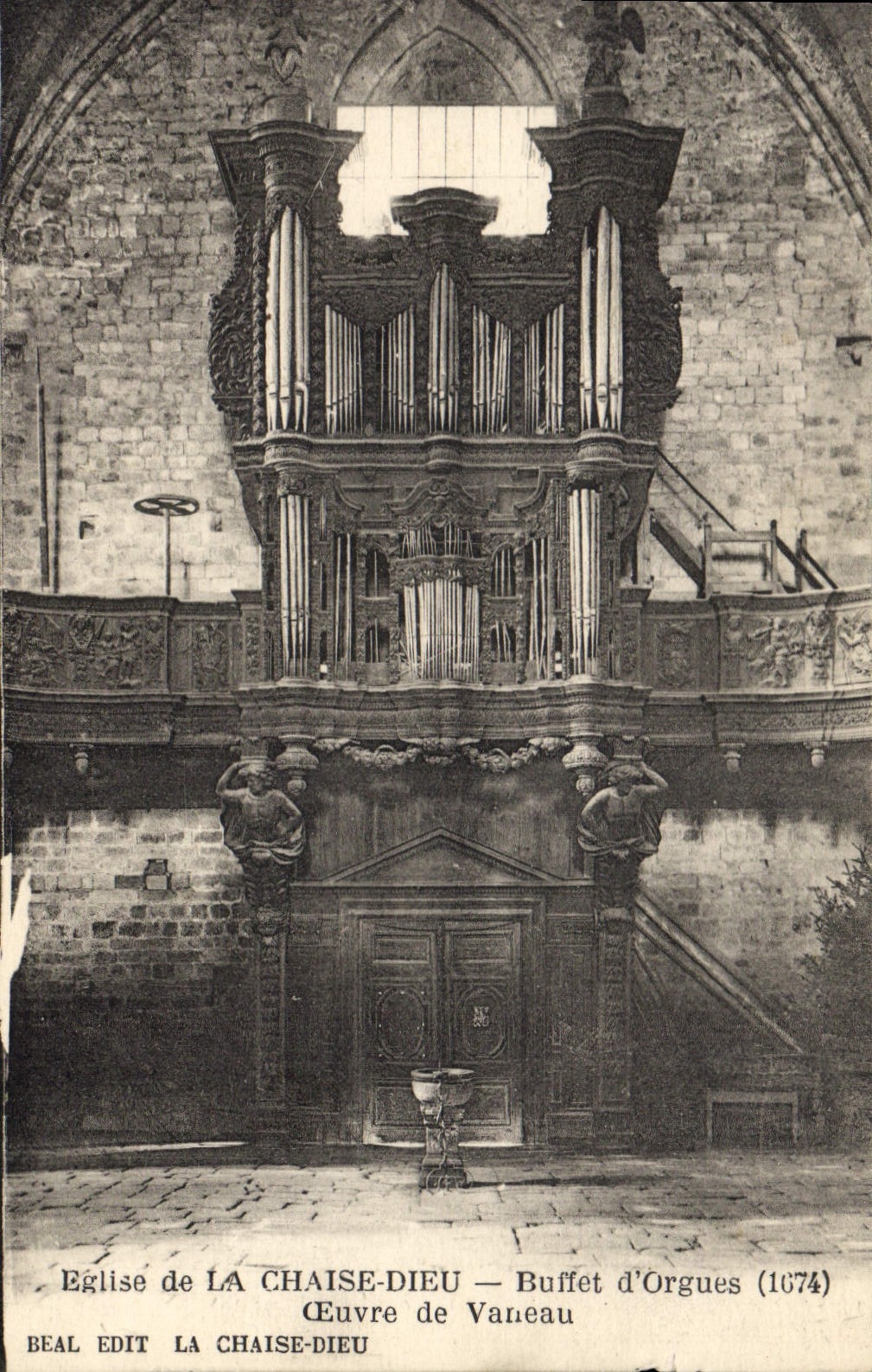 CPA Orgue Eglise de la Chaise Dieu Buffet d'orgues Oeuvre de Vanneau