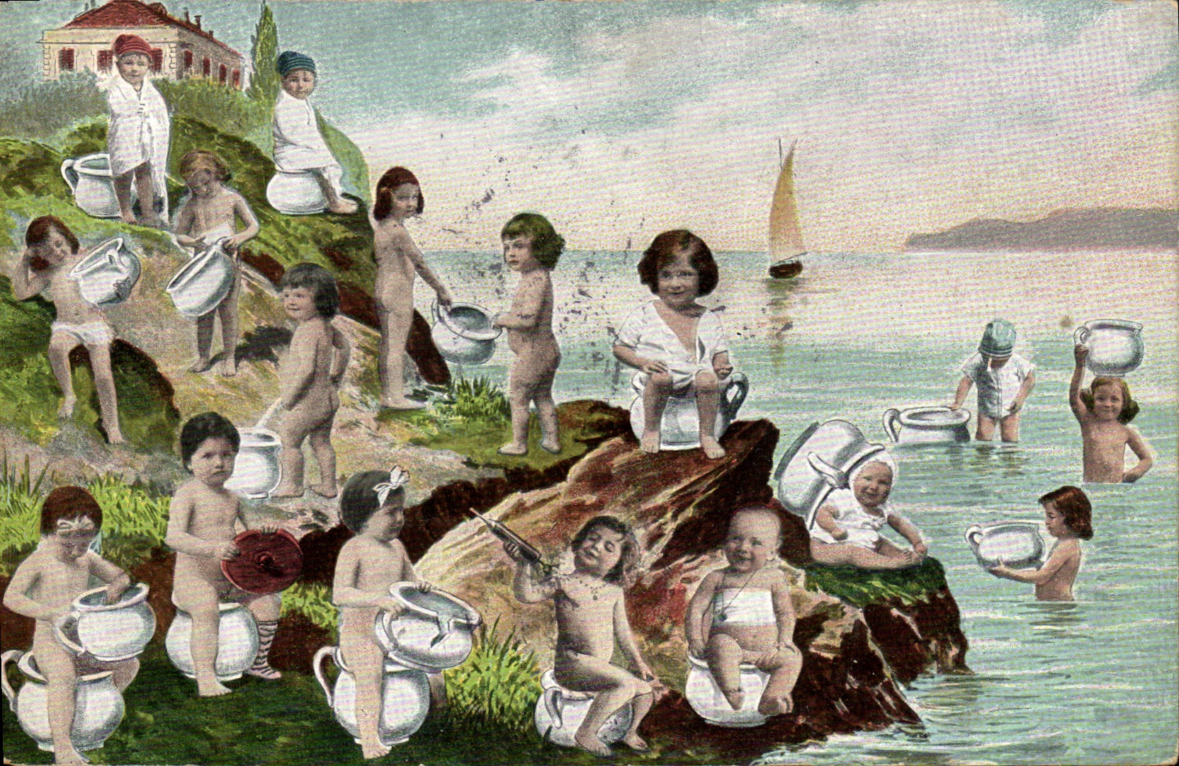 CPA Fantaisie Enfants Enfant Bebe