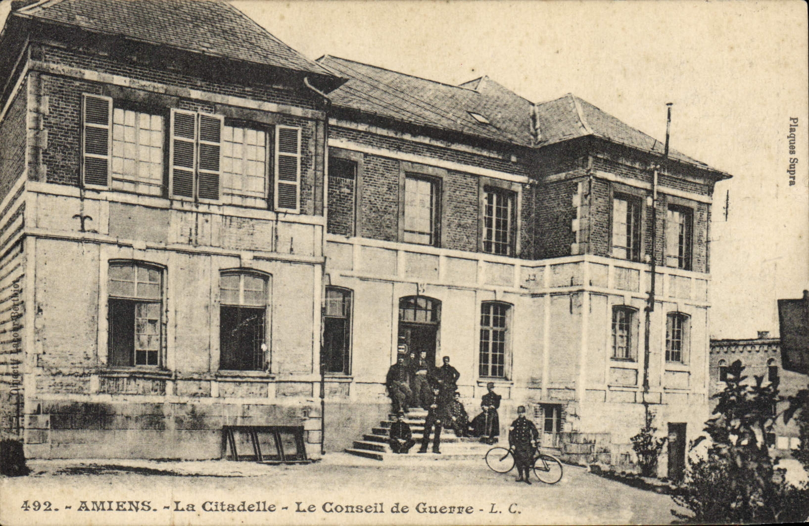 Vintage Postcard Law courts Amiens the citadel the War council