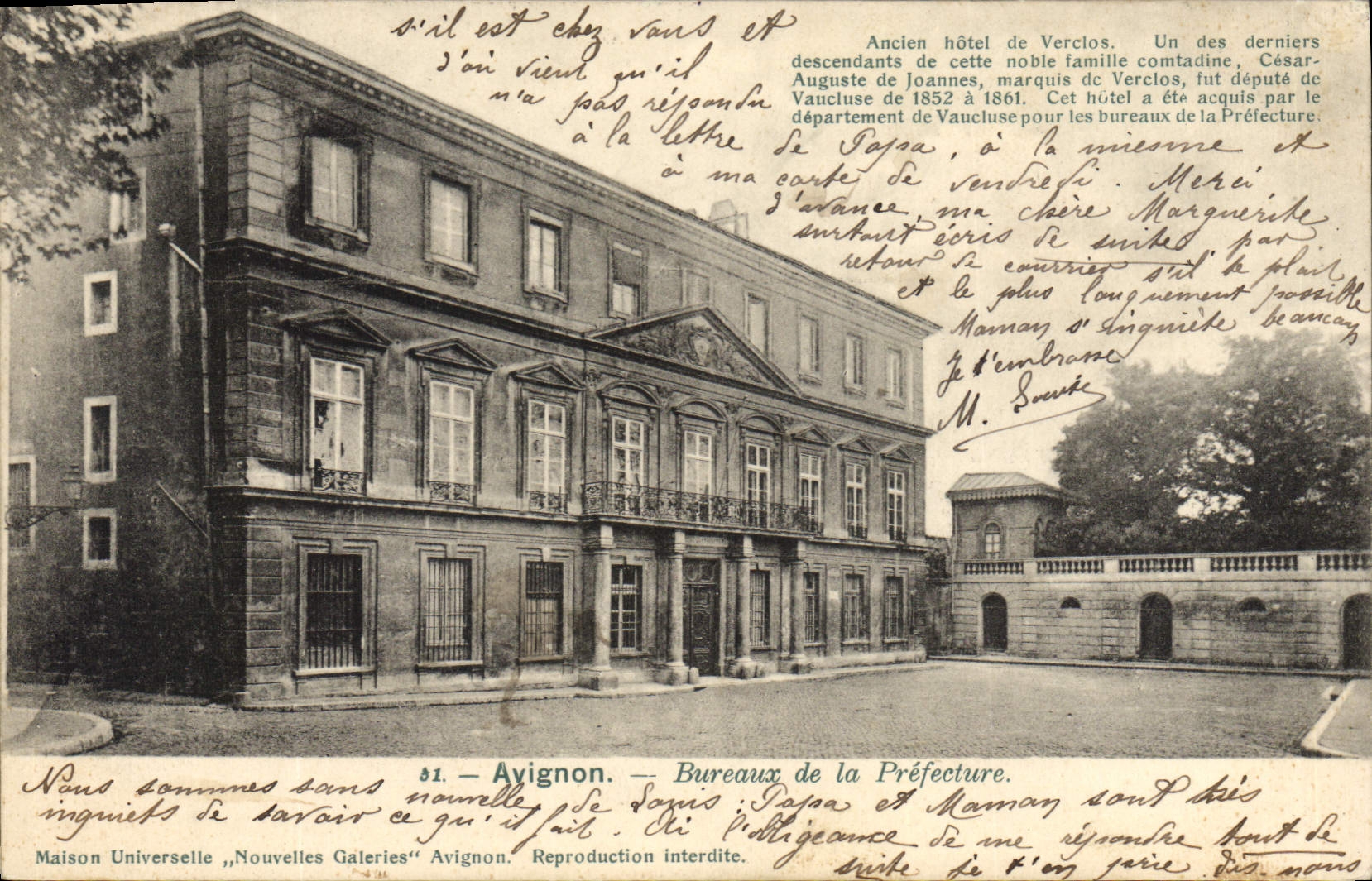 CPA Avignon Bureaux de la Prefecture 