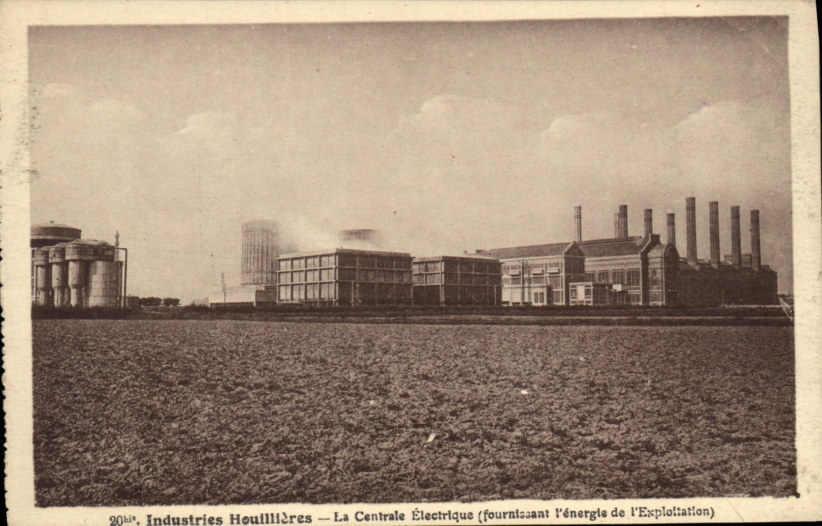 Postal Mina Minas Industrias houillieres la central eléctrica que proporciona la energía de la explotación