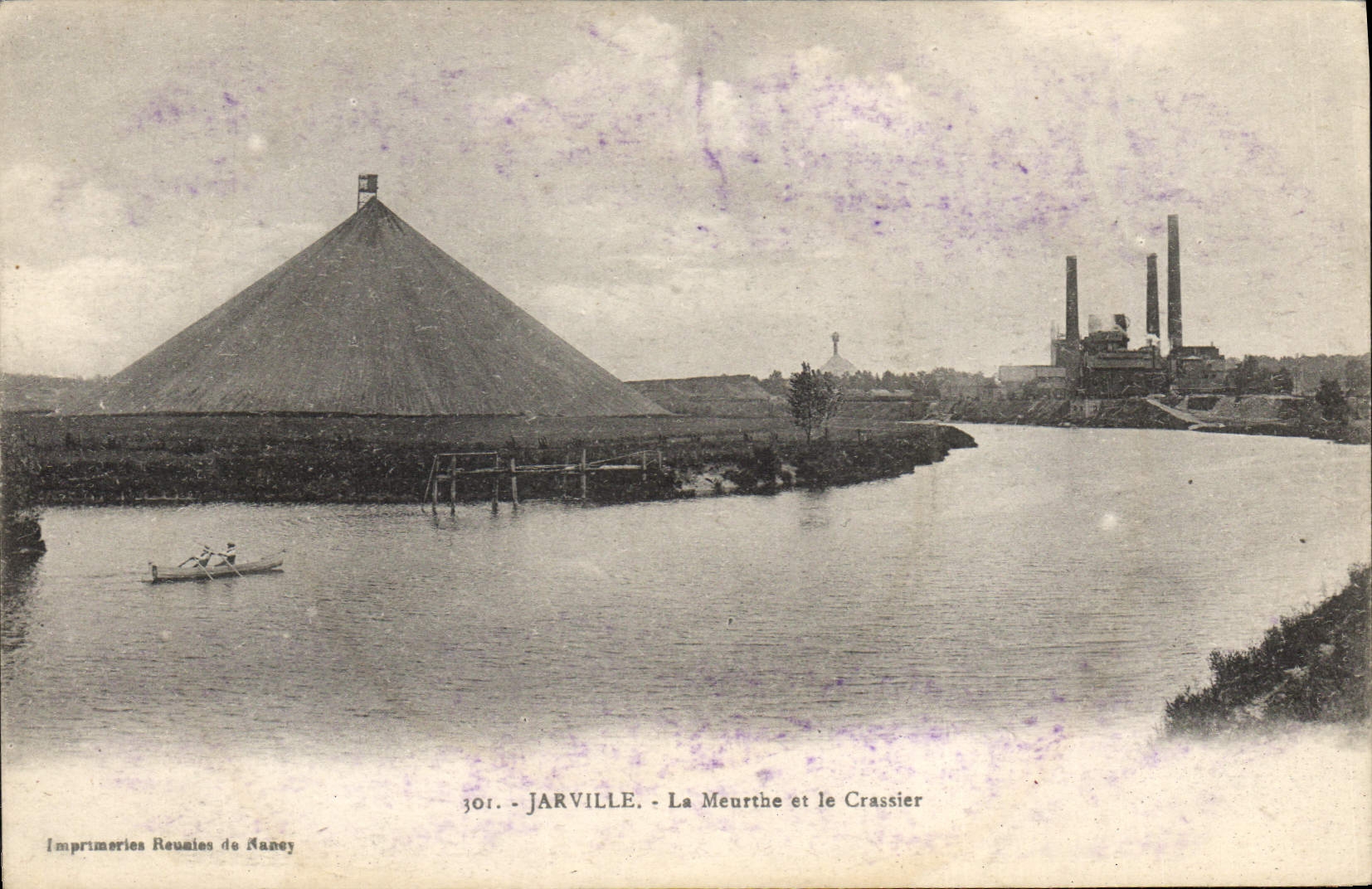 Vintage Postcard Mines Jarville Mines Meurthe and the Dump