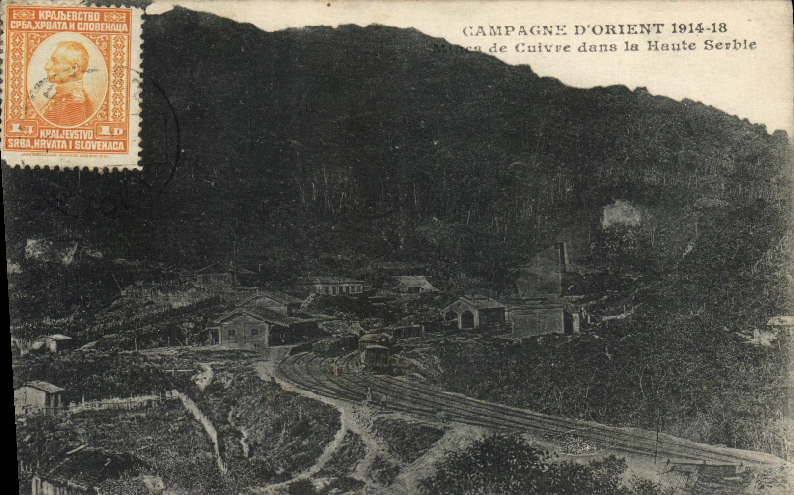 Postal Mina Minas Campaña de Este 1914 de 1918 de Minas de cobre en el Alto Serbia Serbia