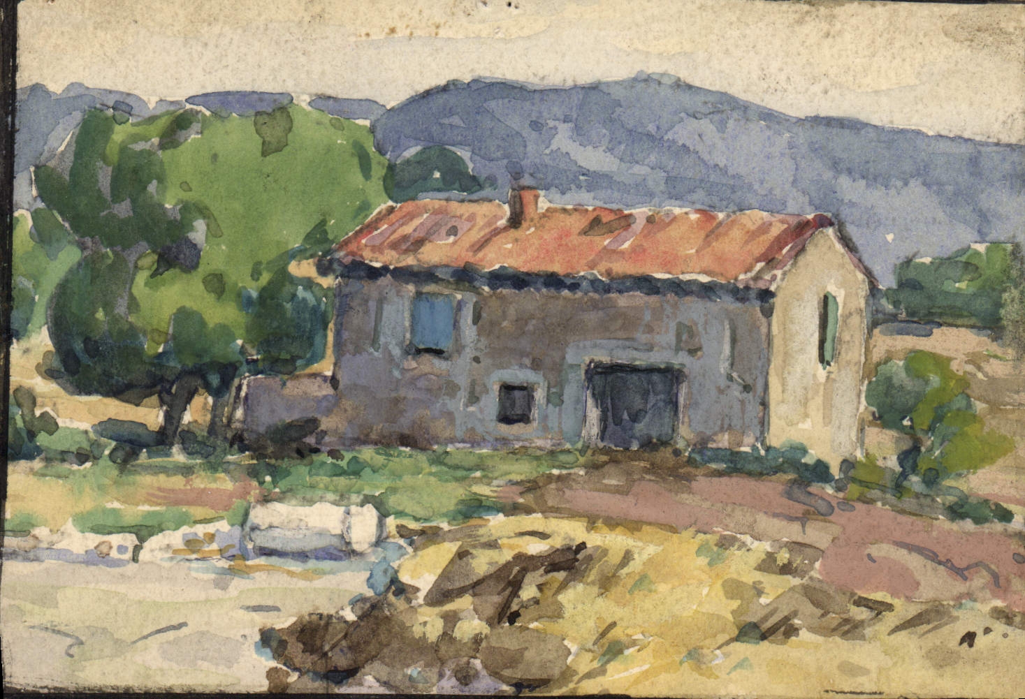 CPA Fantaisie (dessin a la main) Maison 