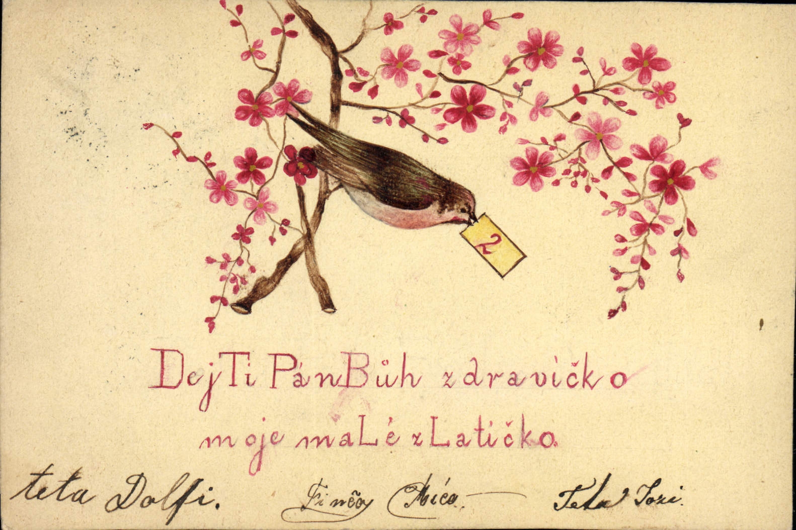 CPA Fantaisie (dessin a la main) Fleurs 