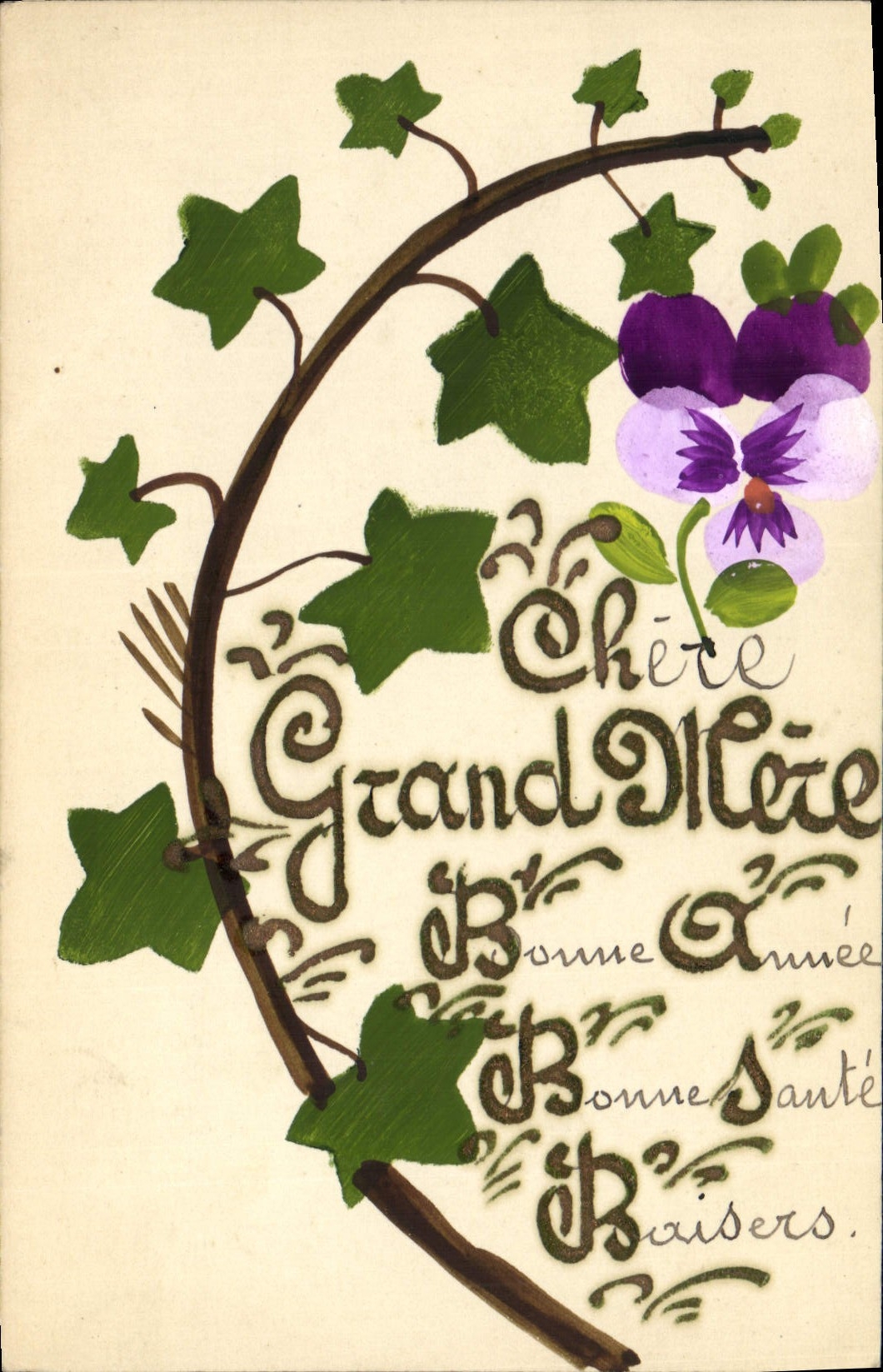 CPA Fantaisie (dessin a la main) Fleurs 