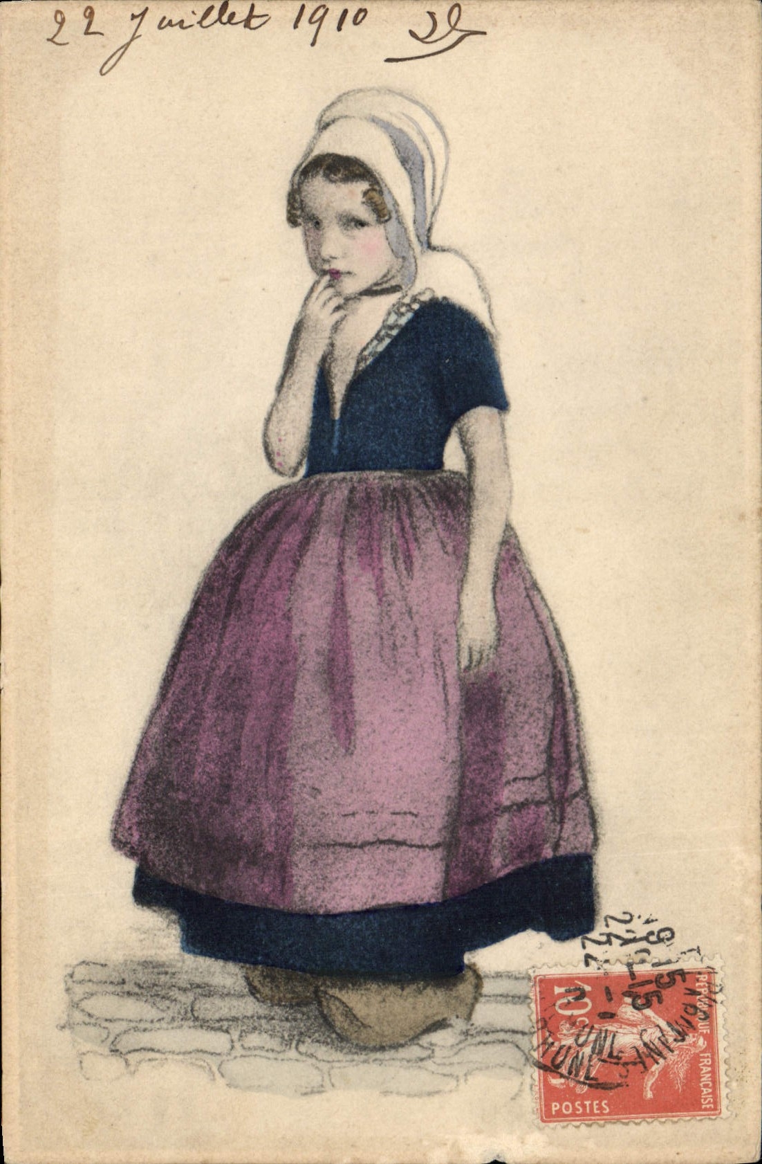 Vintage Postcard Fantasy Child Folklore