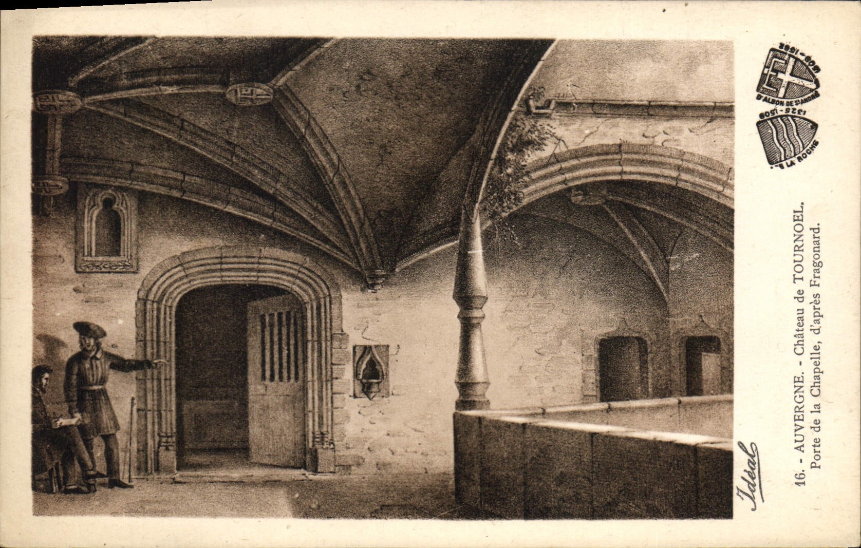 CPA Chateau Chateau de Tournoel Porte de la chapelle d'apres Fragonard