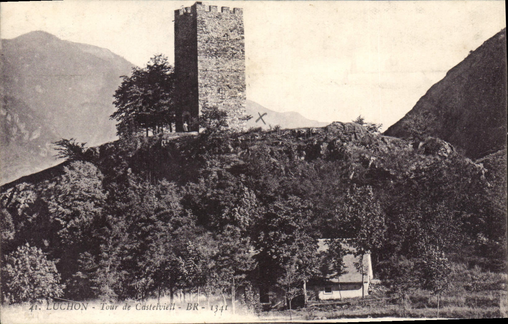 Vintage Postcard Castle Luchon Turn of Castelvieil