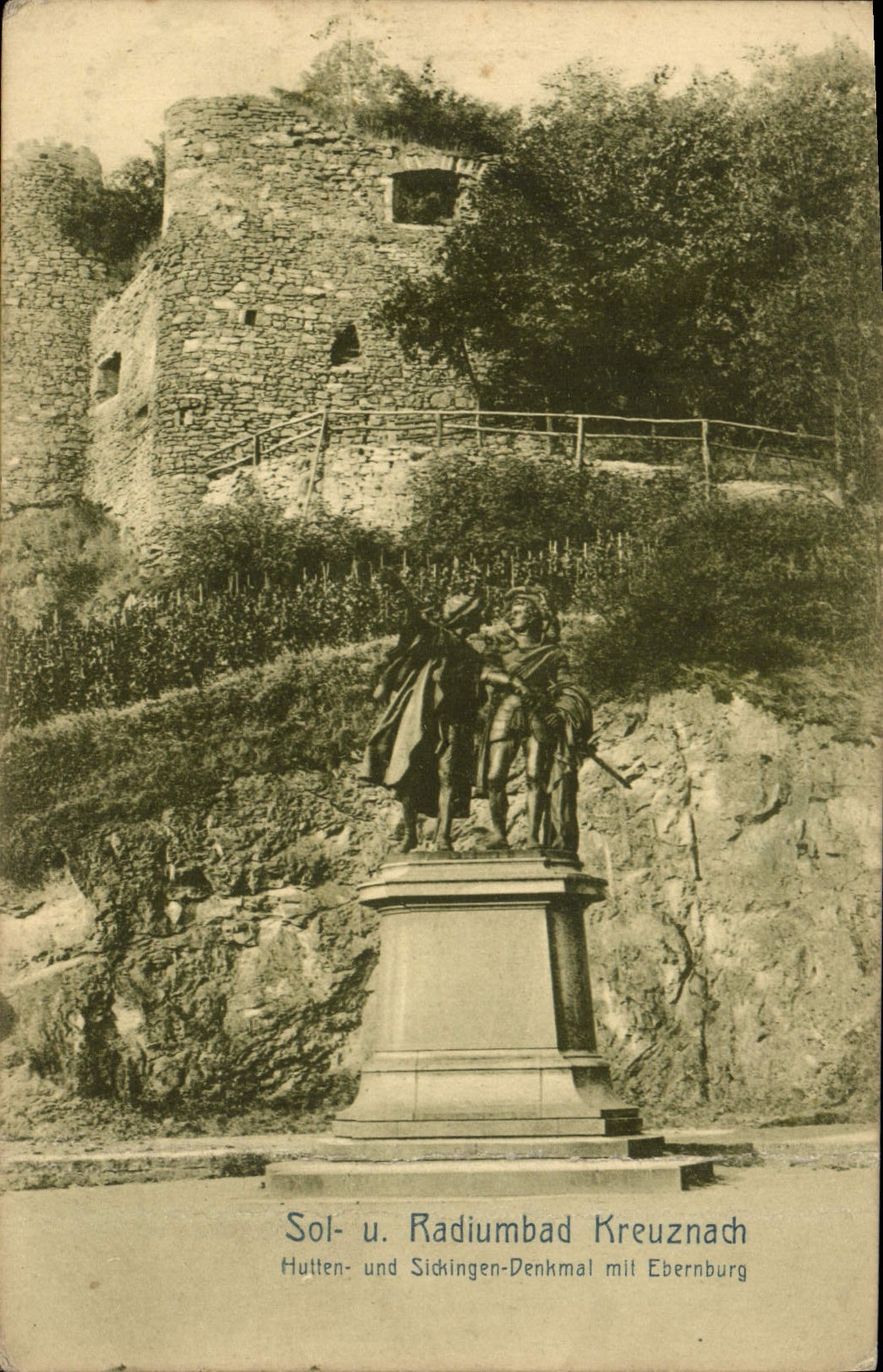 Vintage Postcard Castle Ground U Radiumbad Kreuznach