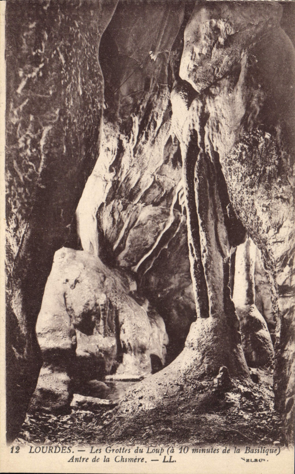 Vintage Postcard Cave Caves of the Wolf Cave of the dream Doors