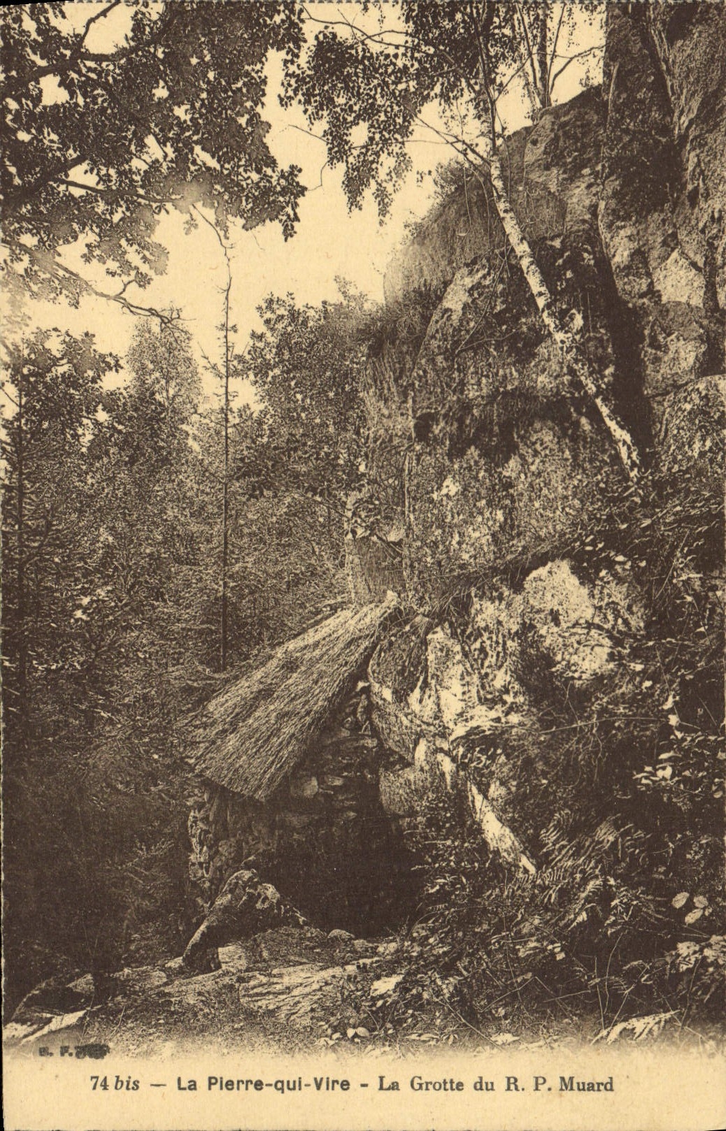 Vintage Postcard Cave of RP Muard the Pierre who Transfers Caves