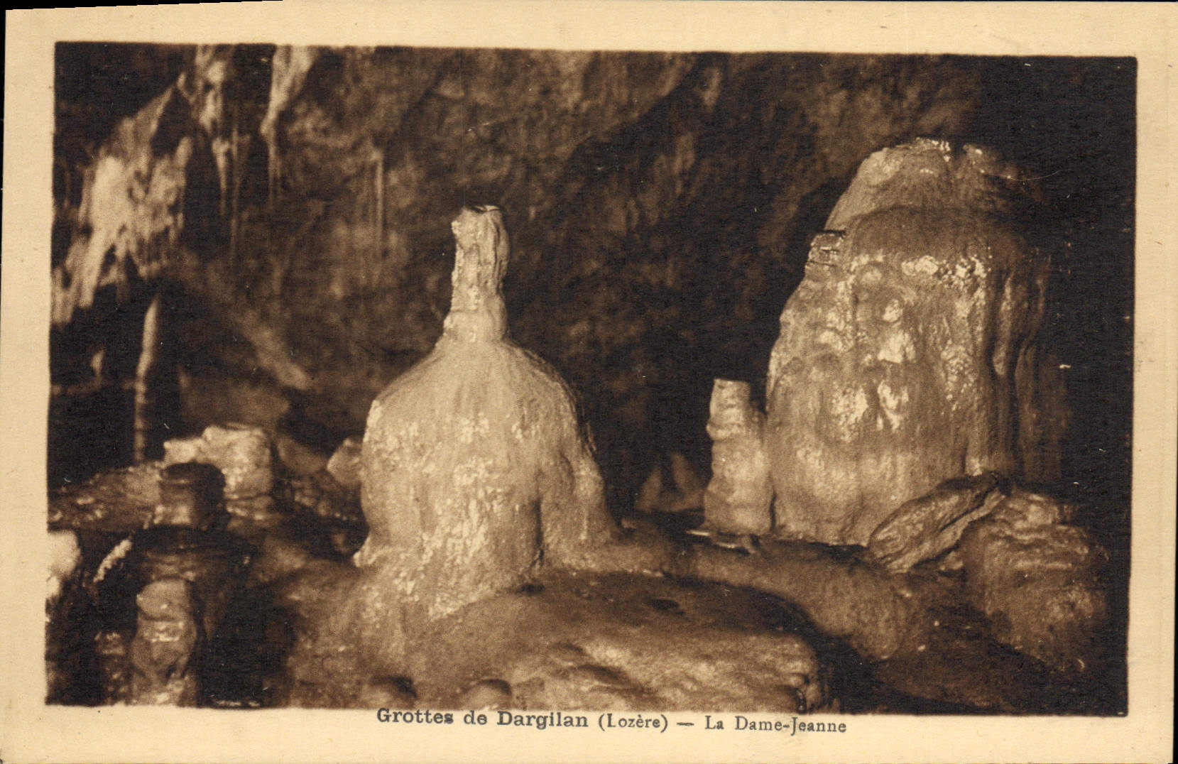 Vintage Postcard Cave Caves of Dargilan the Lady Jeanne