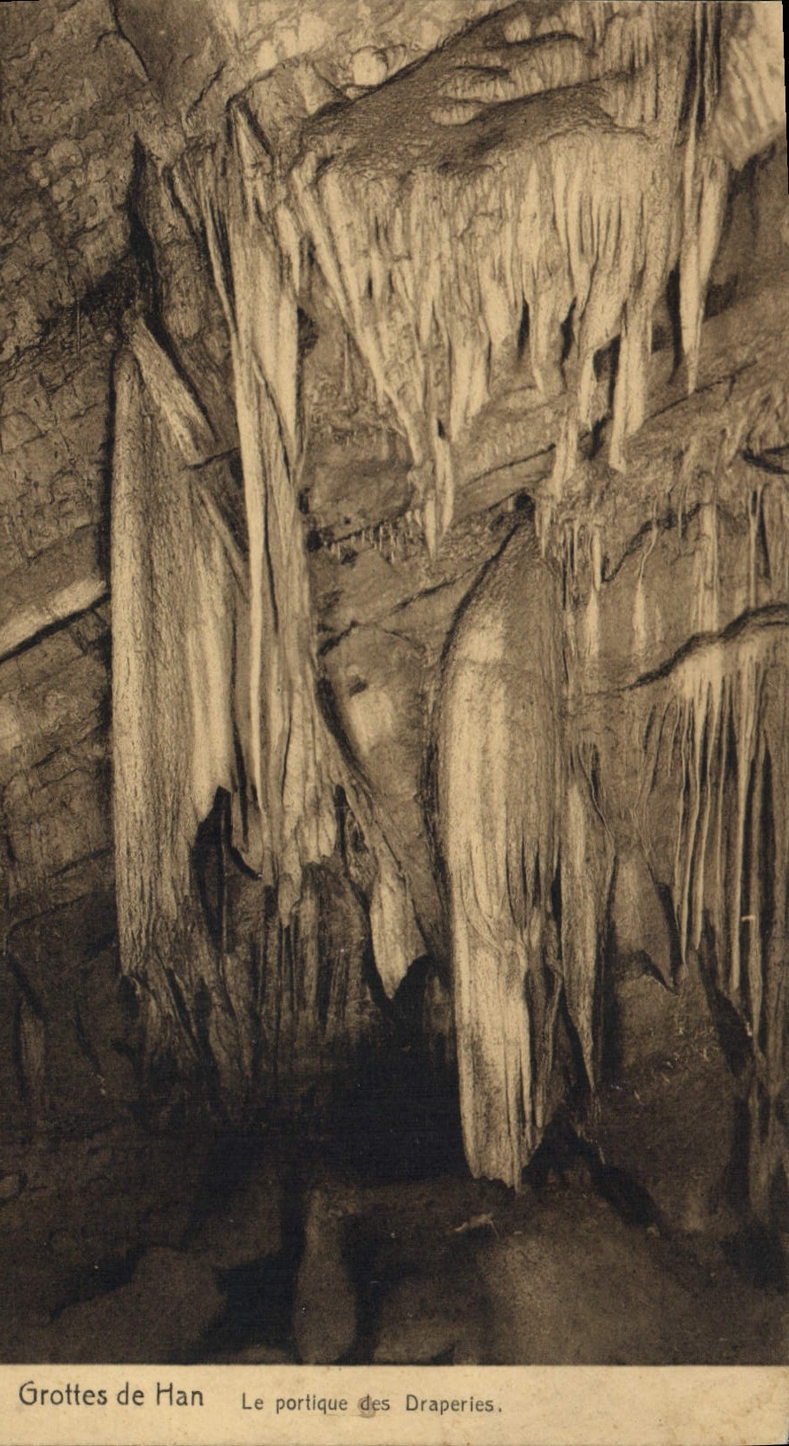 Vintage Postcard Cave Caves of Han the gantry of draperies