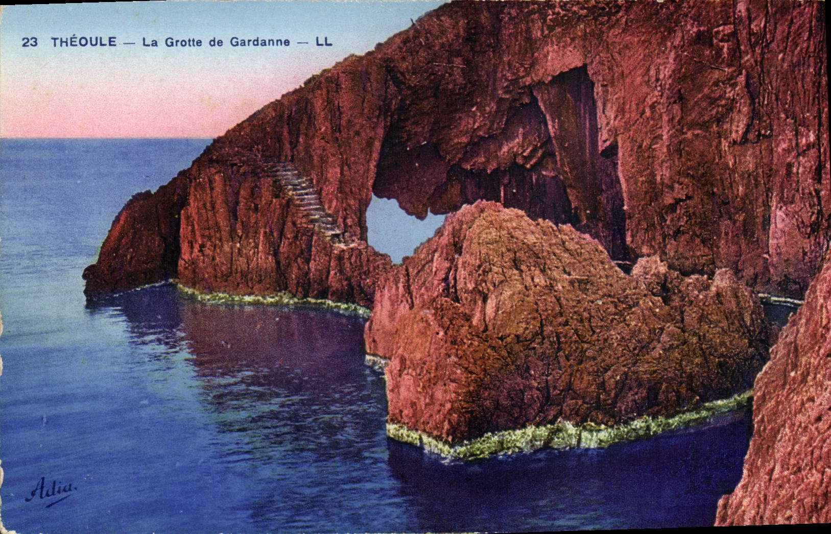 Vintage Postcard Cave Theoule Caves the cave of Gardanne