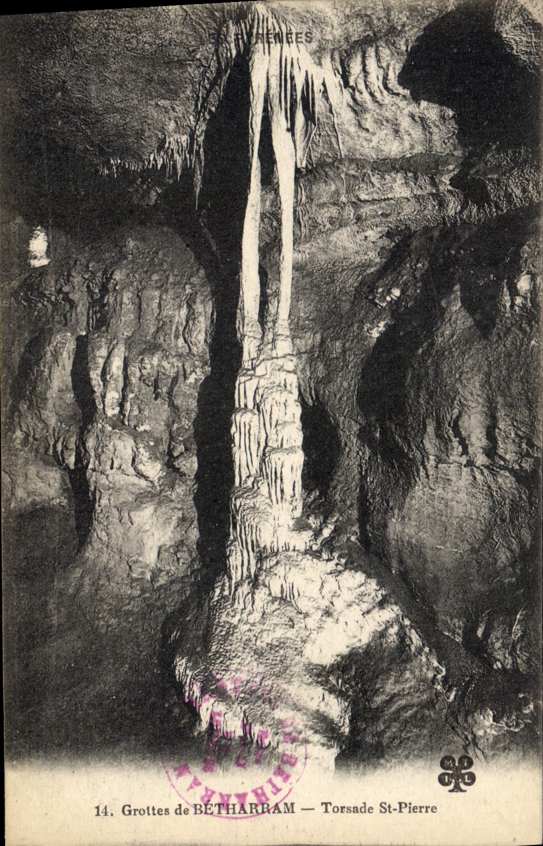 Vintage Postcard Grotte Caves of Betharram Twists St Pierre