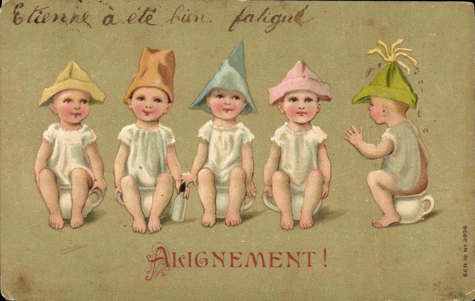 CPA Fantaisie Enfant Pot