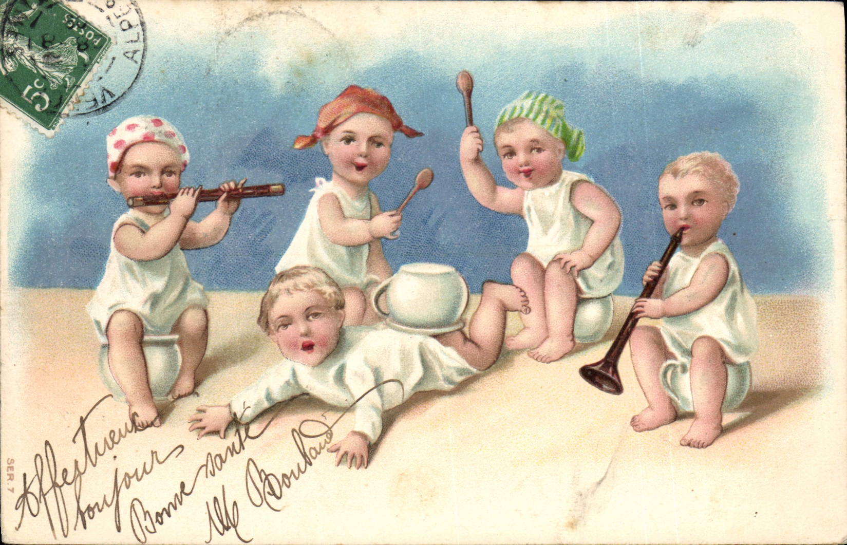 CPA Fantaisie Enfant Pot 