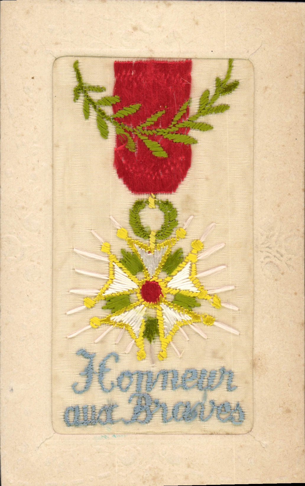 Vintage Postcard Toile Awards a medal to