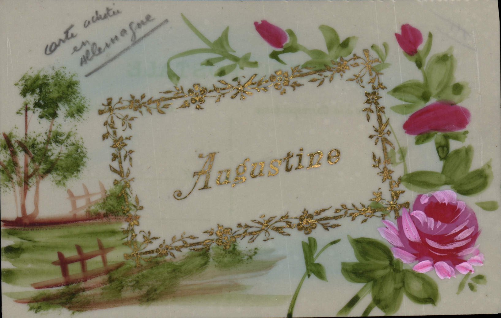 CPA Carte transparente Fleurs 