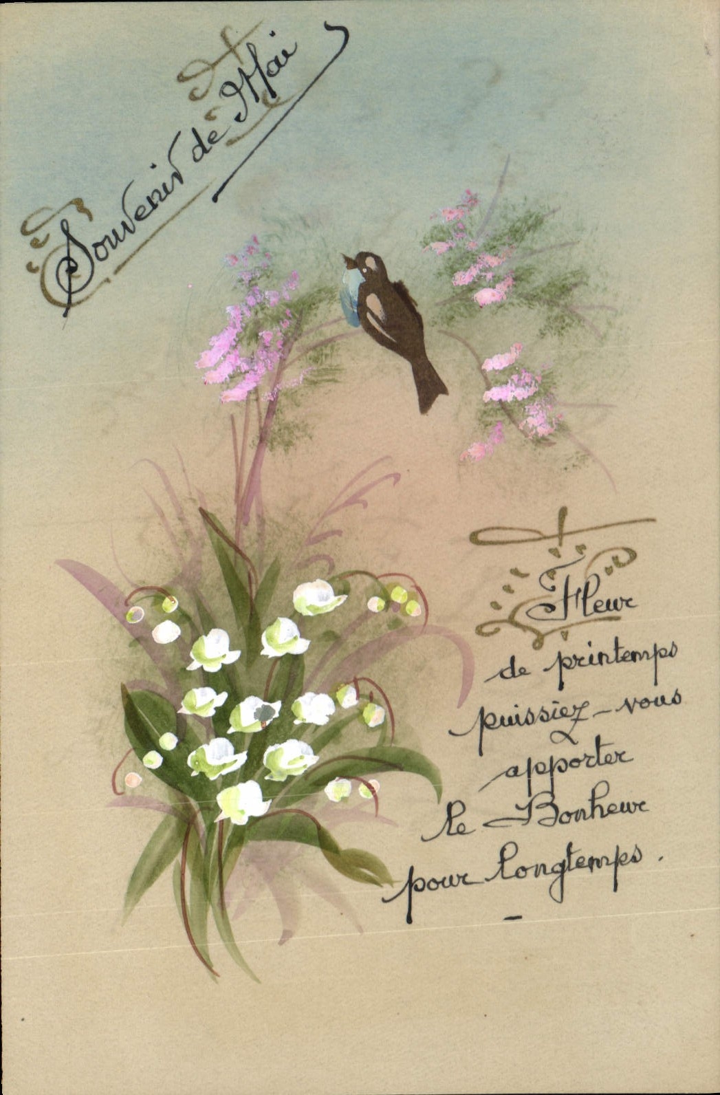 CPA Carte transparente Fleurs 
