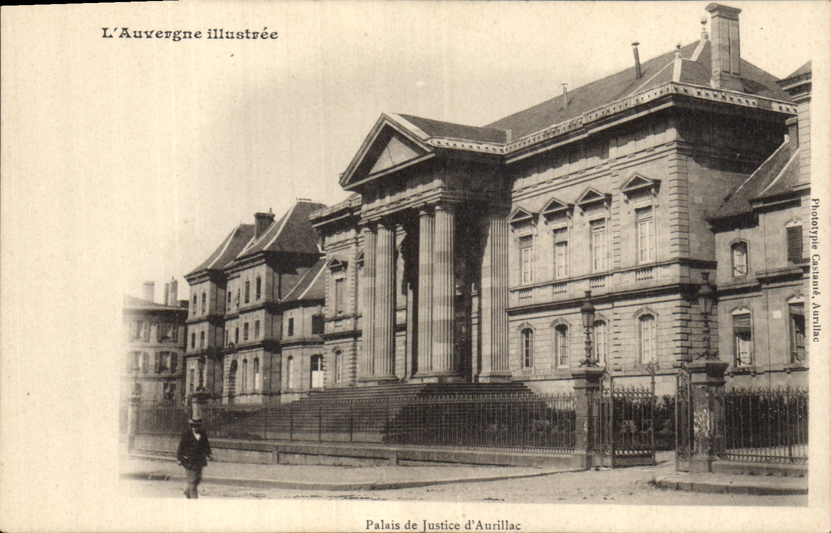Vintage Postcard Law courts of Aurillac