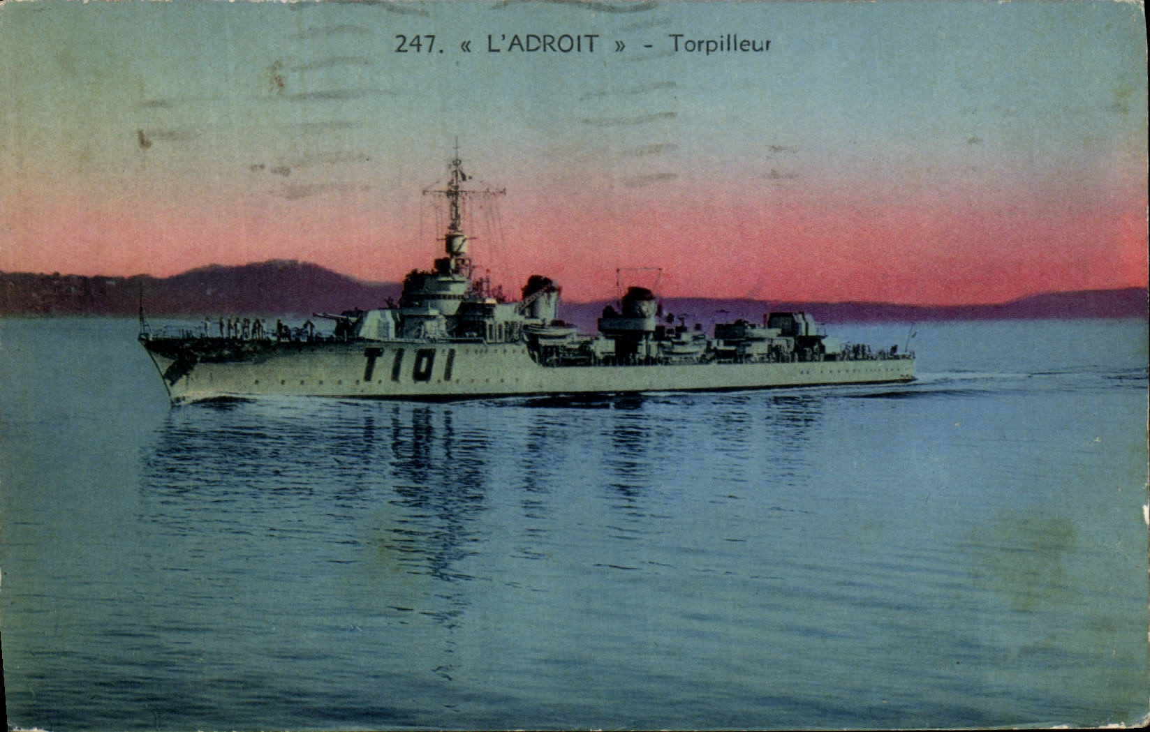 Vintage Postcard Warship the Skilful Destroyer