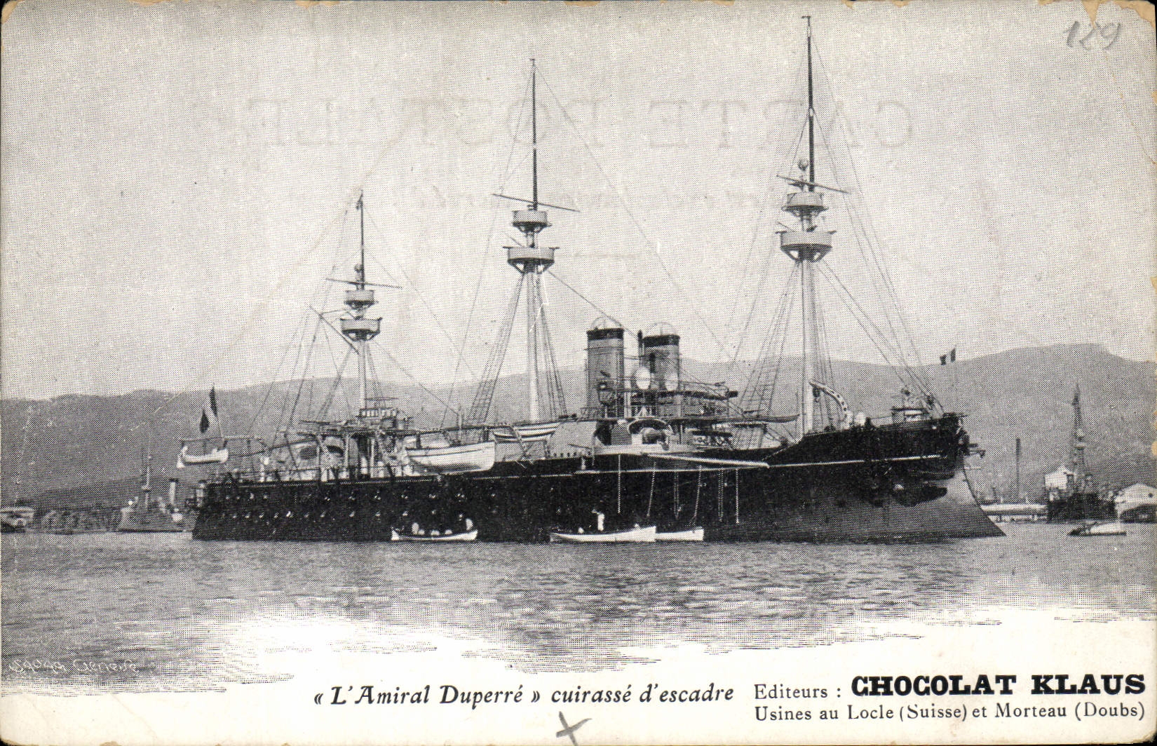 CPA Bateau de Guerre L'Amiral Duperre Cuirasse d'escadre