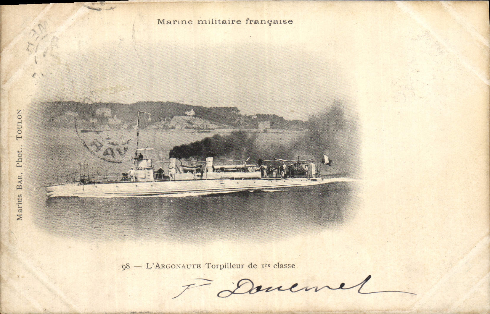 CPA Bateau de Guerre L'Argonaute Torpilleur de 1ere classe