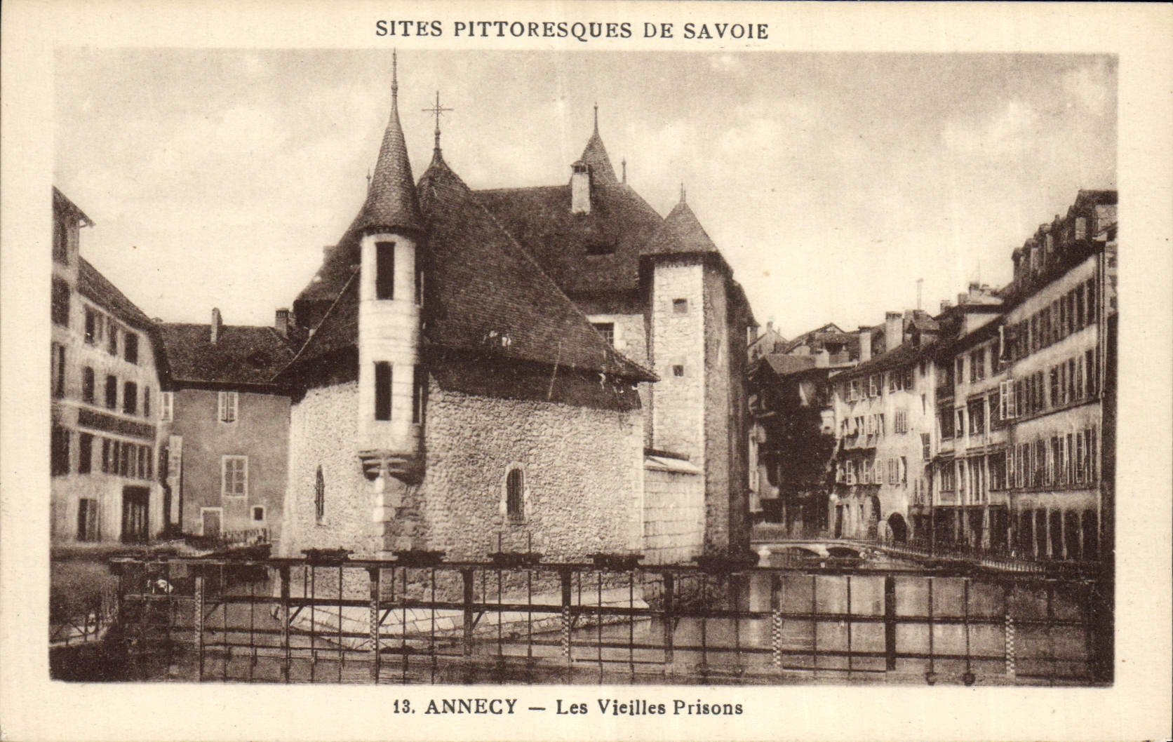 Vintage Postcard Annecy Prefecture old prisons