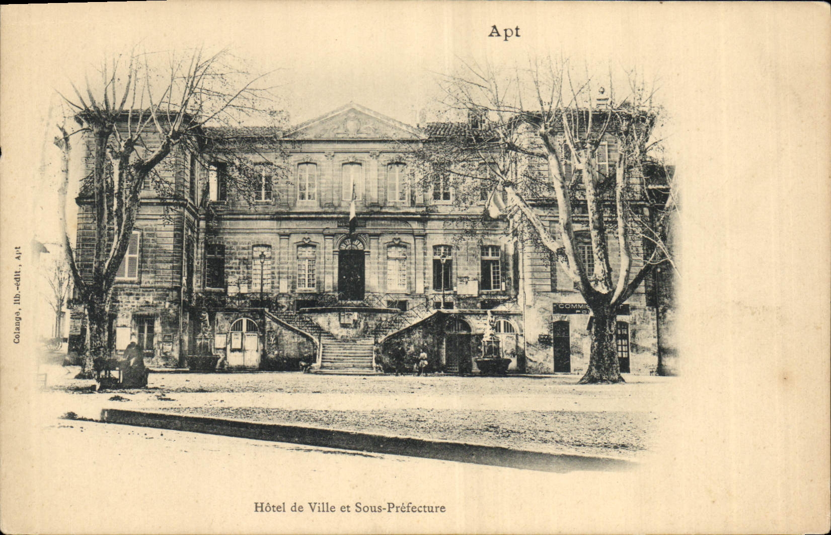 Vintage Postcard Apt Town hall and Prefecture