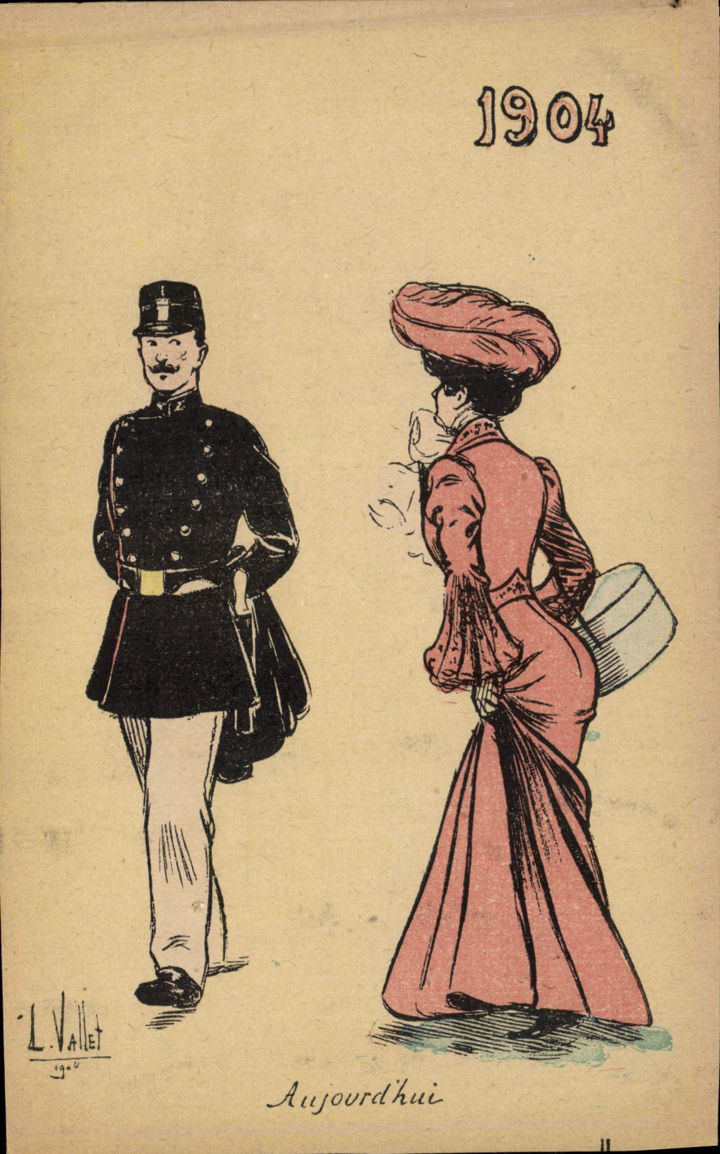 Vintage Postcard Militaria 1904 Today