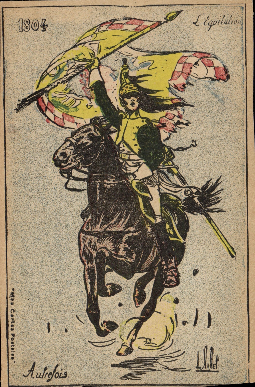 CPA Militaria 1804 L'equitation Autrefois