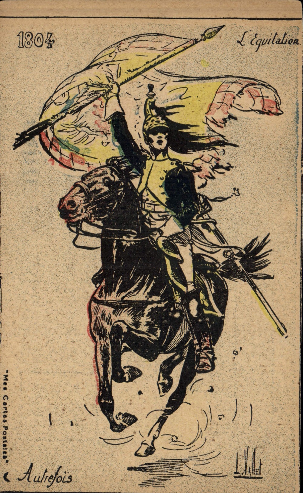 CPA Militaria 1804 L'equitation Autrefois