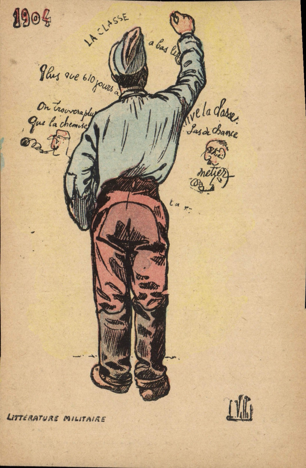 CPA Militaria 1904 Litterature militaire